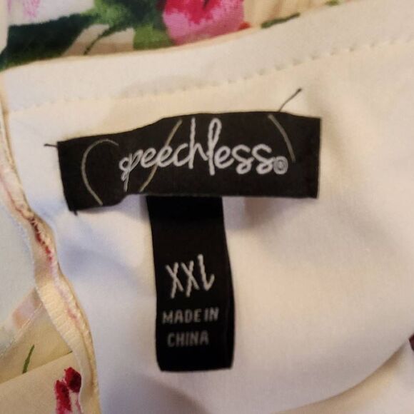 Speechless Pink and Orange Floral on Cream Mini Sundress Size XXL (Jr) 4844 - Picture 5 of 5